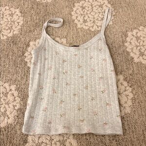 NWOT brandy melville Floral Gray Women's Top